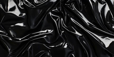 Glossy Dark Charcoal Fabric with Minimal Texture