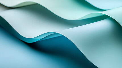 Naklejka premium Blue and white striped piece of paper with a wavy pattern