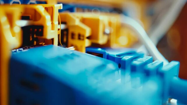 Fiber optic cable connected