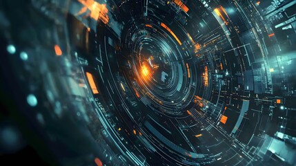 Fototapeta premium Abstract futuristic - Modern technology background design concept. Design digital technology concept. 3d illustration. 