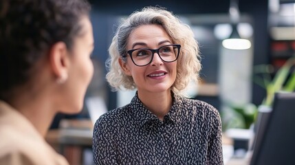 Conversational Business Meeting with Two Women