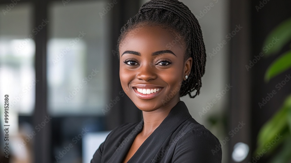 Canvas Prints Confident Businesswoman in Modern Office Setting