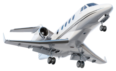 PNG Luxury private jet in flight