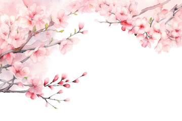 Fototapeta premium PNG Garland cherry blossom flower plant inflorescence.