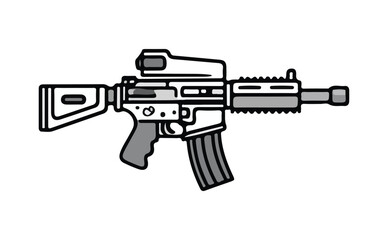 gun icon on a transparent background.