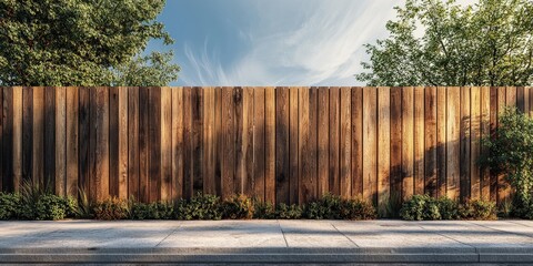 Sleek Wooden Wall with Vertical Slats for Modern Interiors