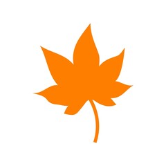 Leaf clip art design on plain white transparent isolated background for card, shirt, hoodie, sweatshirt, apparel, tag, mug, icon, poster or badge