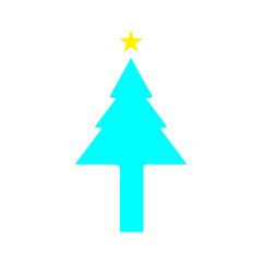 Obraz premium Christmas tree clip art design on plain white transparent isolated background for card, shirt, hoodie, sweatshirt, apparel, card, tag, mug, icon, poster or badge