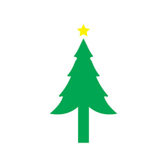 Obraz premium Christmas tree clip art design on plain white transparent isolated background for card, shirt, hoodie, sweatshirt, apparel, card, tag, mug, icon, poster or badge