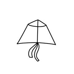 hand drawn kite outline