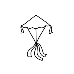hand drawn kite outline
