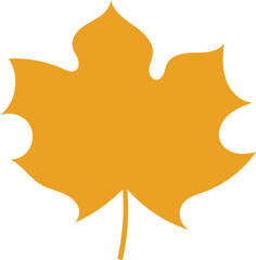 Leaf clip art design on plain white transparent isolated background for card, shirt, hoodie, sweatshirt, apparel, tag, mug, icon, poster or badge