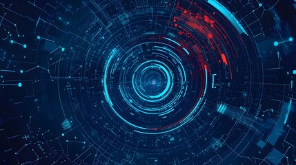 Fototapeta premium abstract blue technology communication concept vector background. 