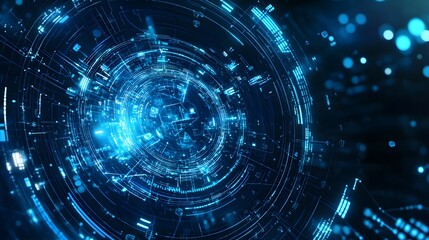 abstract blue technology communication concept vector background. 