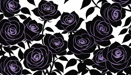 roses Flower pattern illustration background 