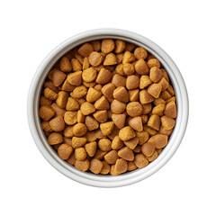 bowl of pet food on transparent background