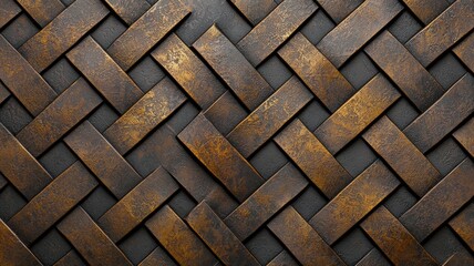 A close up of a weaved pattern made of metal