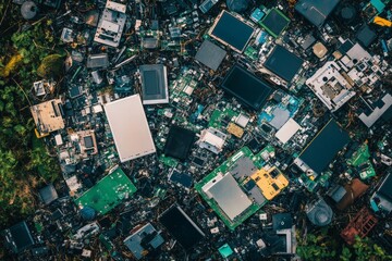 A circular supply chain for electronics, focusing on designing devices for longevity, easy repair, and material recycling.