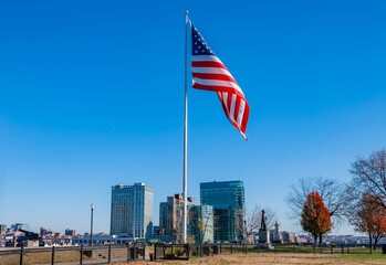 Fototapeta premium Federal Hill on a Cold November Afternoon, Baltimore Maryland USA