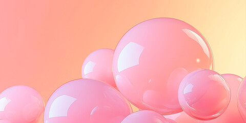Abstract background with pink bubbles