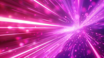 Abstract Purple and Pink Light Streaks with Glowing Dots