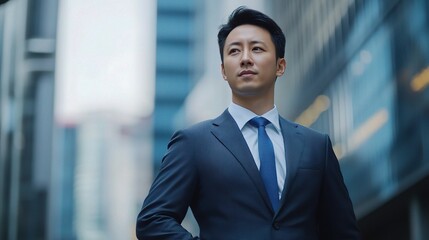 Fototapeta premium Confident Businessman in Urban Setting