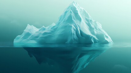 Obraz premium Abstract digital iceberg with effect. Iceberg. Illustration