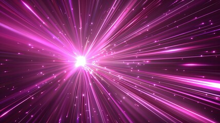 Pink and White Abstract Light Streaks Radiating Outwards