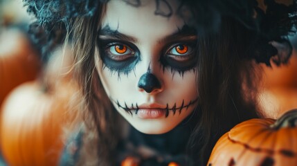 Halloween Themed Photoshoot with Pumpkins and Witches in the Forest