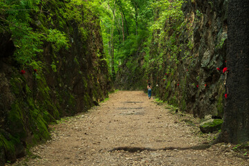 Hellfire pass, Kanchanaburi Death Railway, Old railway at Hellfire pass, Kanchanaburi, Thailand