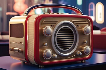 Imaginative Retro Radio 3D Design for Audio and Entertainment