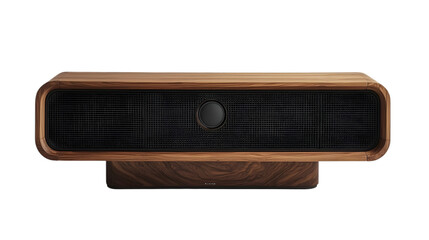 Contemporary Multimedia Console with Wooden Finish