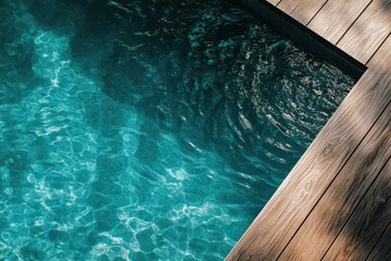 Tranquil turquoise waters and wooden dock