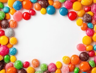 Colorful assortment of gummy candies