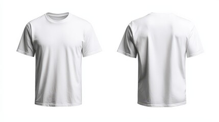 Blank White T Shirt Mockup   Front and Back View for Design Presentation