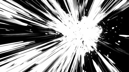 Obraz premium black and white explosion