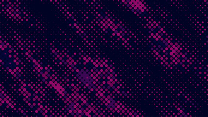 Purple and Blue Dotted Texture Abstract Circle Dots Halftone Dark Background for Technology Backdrop