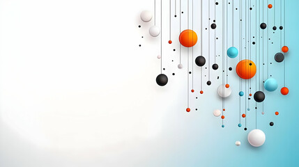 Colorful Abstract Hanging Spheres Background Design