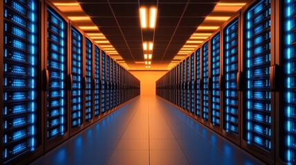 Fototapeta premium Data Center Server Room Modern Technology Infrastructure