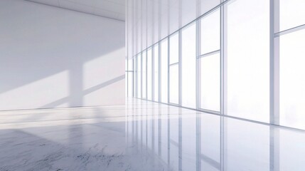 Obraz premium Bright Minimalist Interior with White Walls and Floor