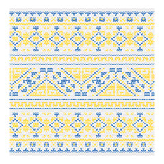 Ukrainian ornament. Imitation of knitted fabric. vector illustration. Can be used for backgrounds, patterns, covers, souvenirs, clothing, textiles and other layouts.