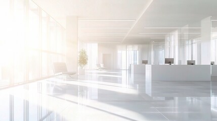 Modern Bright Office Interior with Minimalist Design