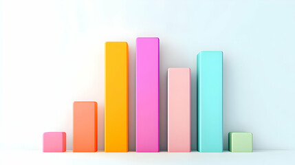Colorful Bar Graph on White Background
