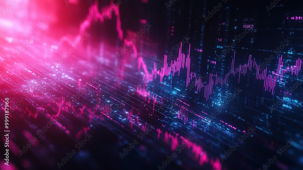 Poster Dynamic Digital Data Visualization Background