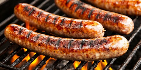 Fototapeta premium Grilled Sausages.