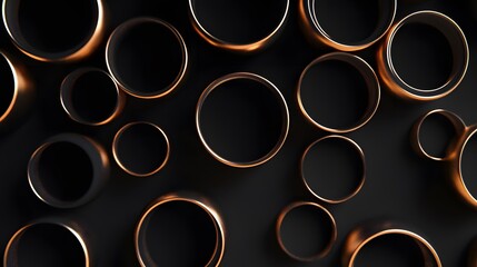 Animation of circle moving on black background. 