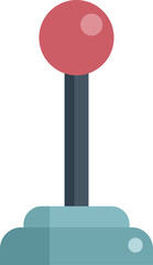 This arcade joystick is waiting to be grabbed by a player eager to win the game