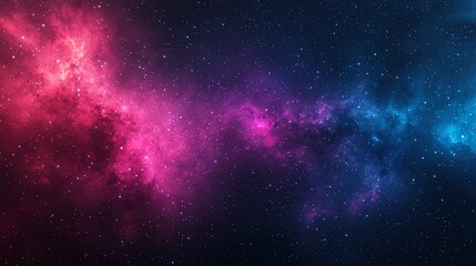 Obraz premium Galaxy swirling in vivid colors, wideangle view of deep space, bright stars scattered across, cosmic energy, deep blues, purples, and bursts of pink