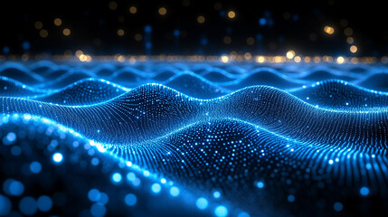 futuristic digital background featuring abstract data patterns and technological elements. The image symbolizes innovation, connectivity, and the power of data in modern technology-driven environments