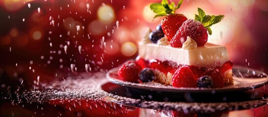 Delicious Dessert With A Nice Background Design On A Table